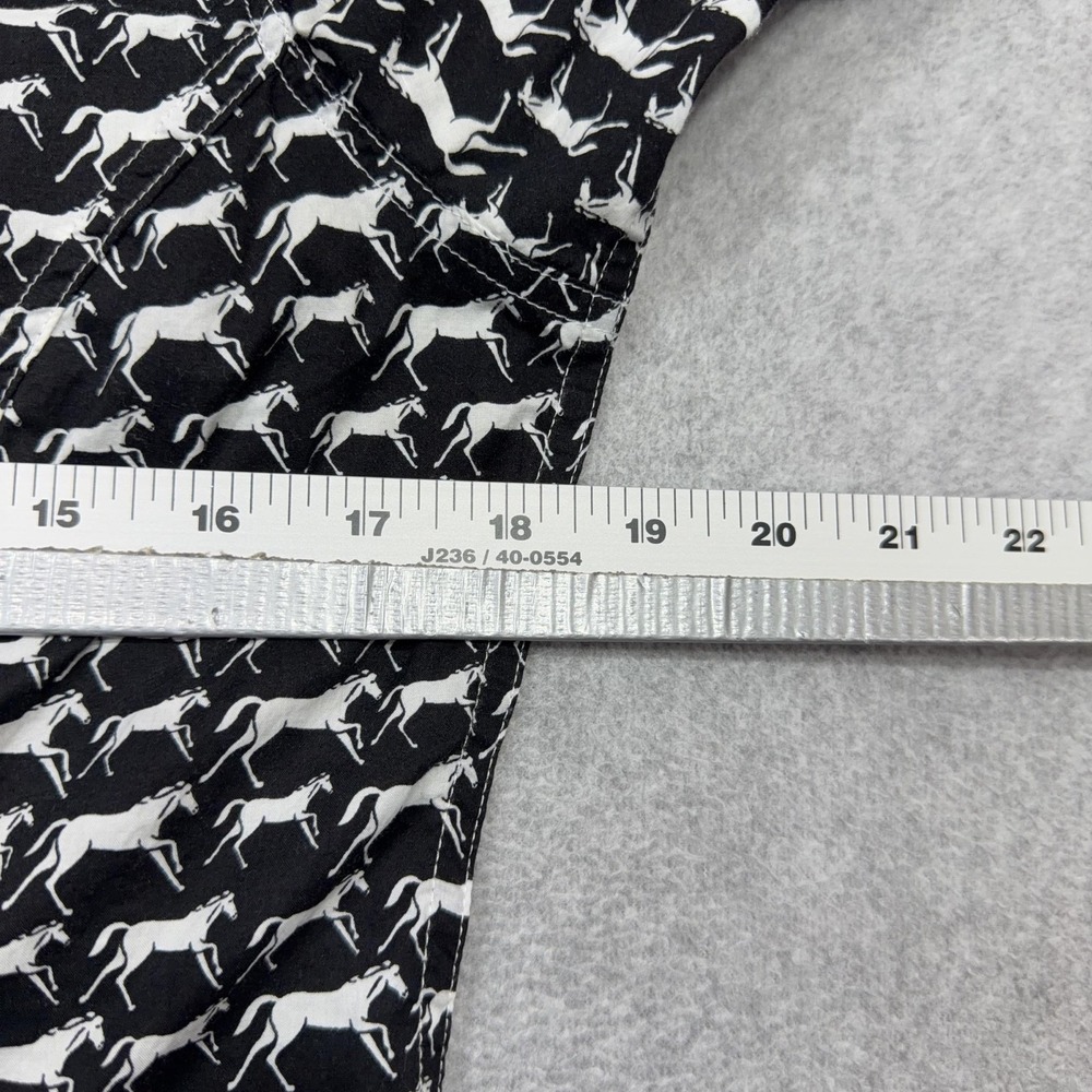 Ariat Shirt Womens Medium Black Horse Print Long Sleeve Button Front Western - Picture 10 of 14